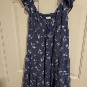Floral Blue  Mini Dress